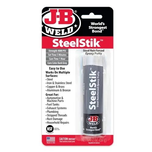 J-B Weld Steelstik Gyurmaragasztó Üzemanyagtartály, Hűtőjavító, Vaskemény Prémium  57 g termék fő termékképe