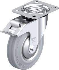 Blickle Kerék 125 mm Szürke Nyommentes Gumi Forgó Fékes Talpas Acél termék fő termékképe
