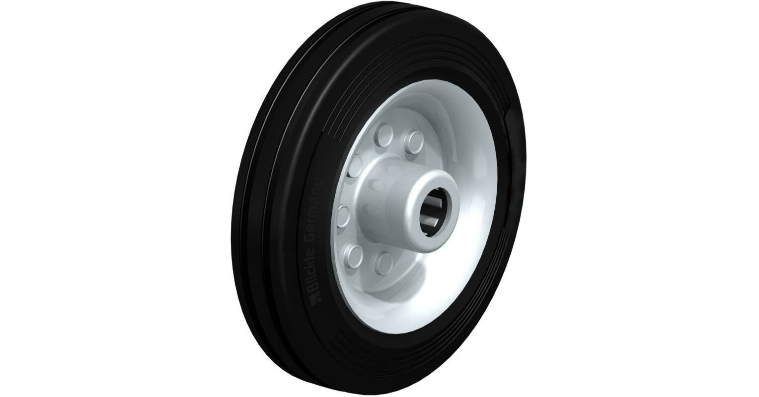 Blickle Kerék 80 mm Tömör Gumi, Acéllemez Felni termék fő termékképe