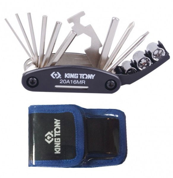 King Tony Kihajtható Készlet Kerékpár Javításhoz 16 Részes  + Tok termék fő termékképe