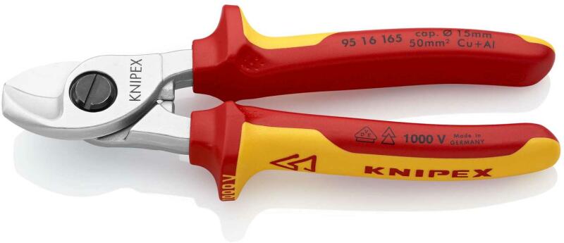 Knipex Szigetelt Kábelvágó Olló 2 K Nyél 1000V  165 mm 15/50 mm2 termék fő termékképe