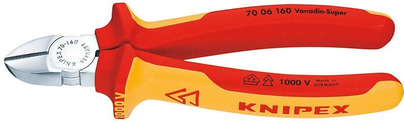 Knipex Quality Szigetelt Oldalcsípő Fogó 2K Nyél 160 mm 1000V termék fő termékképe