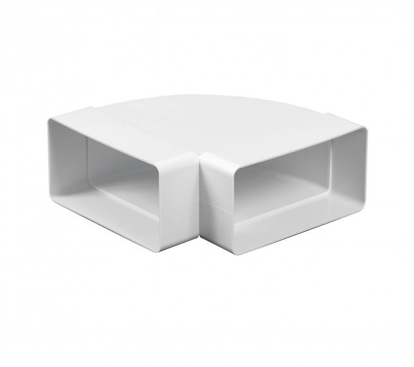 Awenta KP55-24/90 lapos csatorna 55X110mm 90-fok vízszintes könyök idom termék fő termékképe