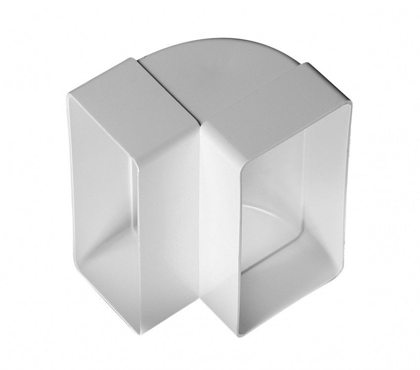 Awenta KP55-25 lapos csatorna 55X110mm 90-fok függőleges könyök idom termék fő termékképe