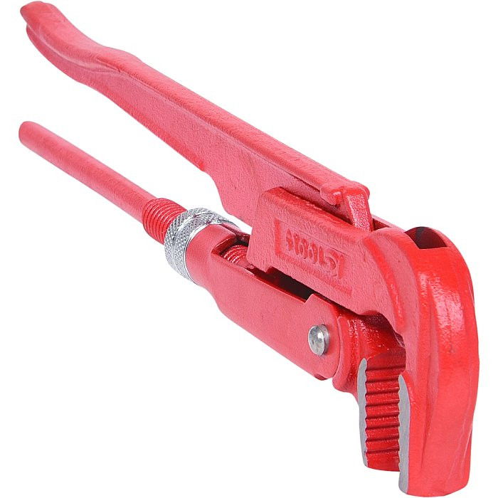 KS-TOOLS Svéd Csőfogó 45°,  Egyenes Pofa, 90° termék fő termékképe