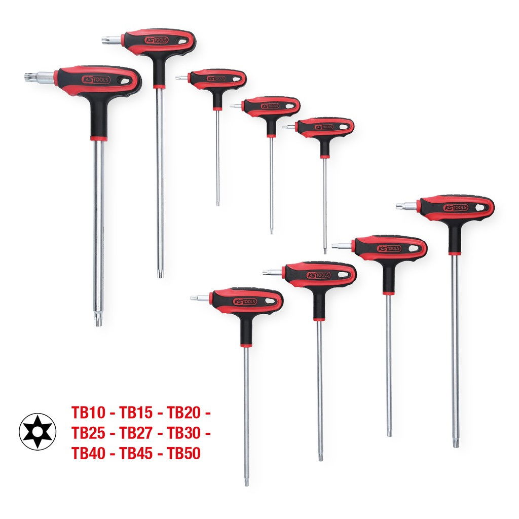 KS-TOOLS Torx BO Kulcs Készlet "T" Nyelű 2 Végű  TX10-50 9 Részes Műanyag Kofferben termék fő termékképe