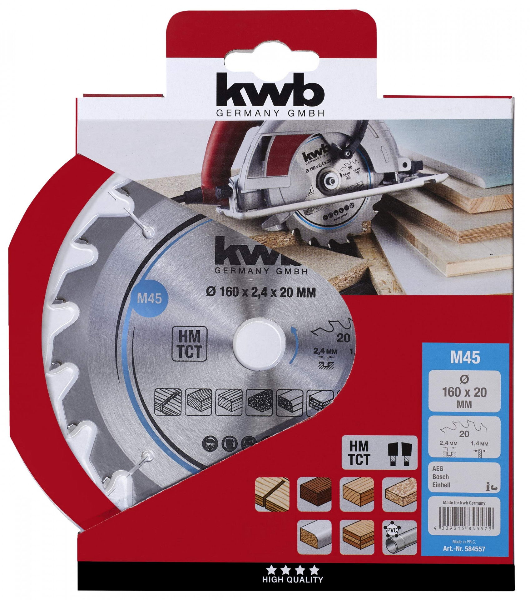 KWB 160*20*20T Vágó Tárcsa Fához termék fő termékképe