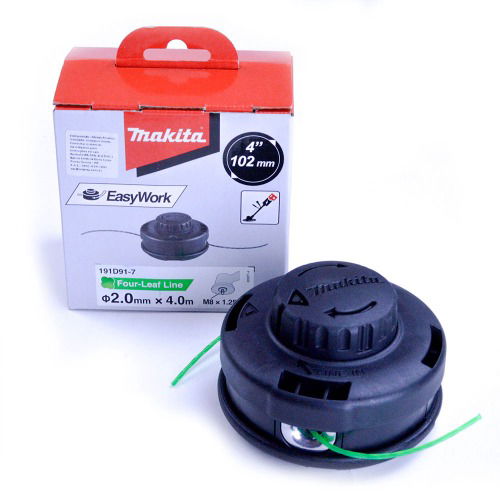 MAKITA Félautomata Damilfej 2,0 mm * 4 m  M8*1,25 LH  102 mm DUR187/188  4 Levelű Zöld Damil termék fő termékképe