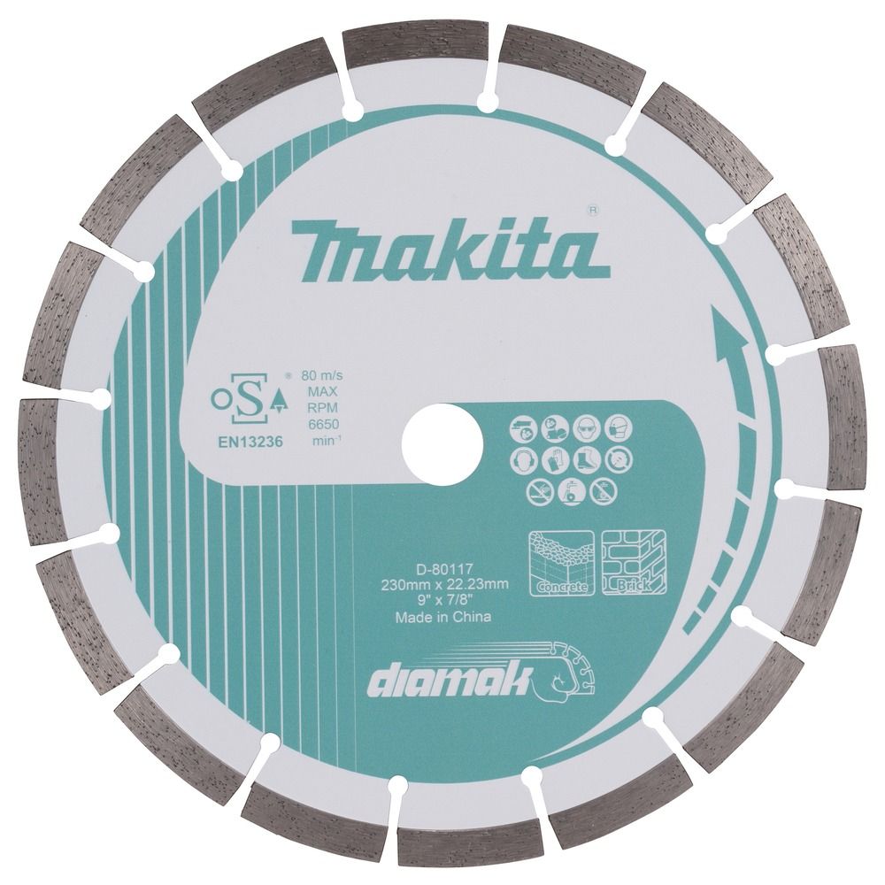 MAKITA Diamak Szegmentált Gyémánt Vágótárcsa 230*22,23*10 mm Kőhöz, Tégla, Beton termék fő termékképe