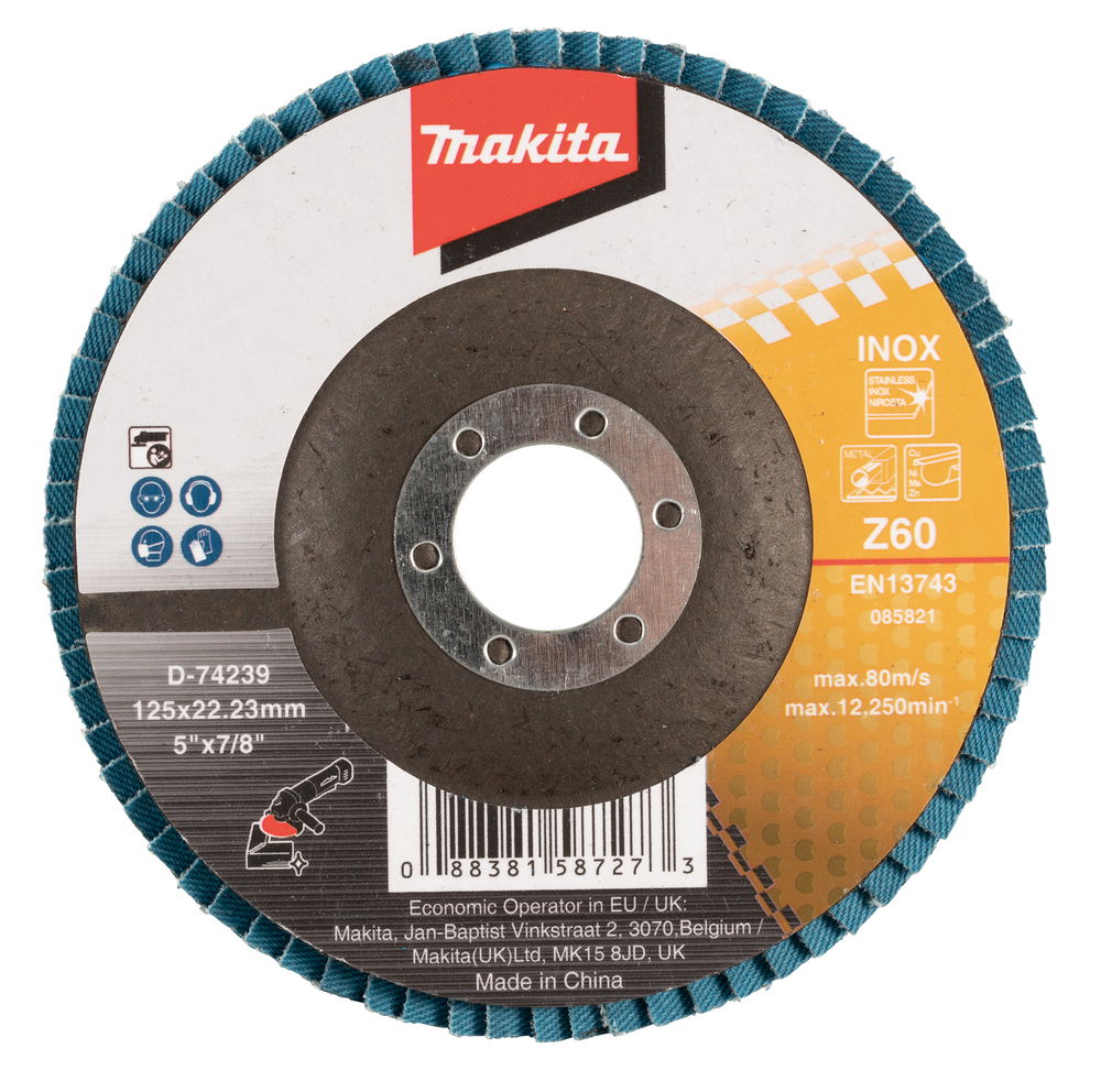 MAKITA Standard Lamellás Csiszoló Inox 125*22,23 mm termék fő termékképe