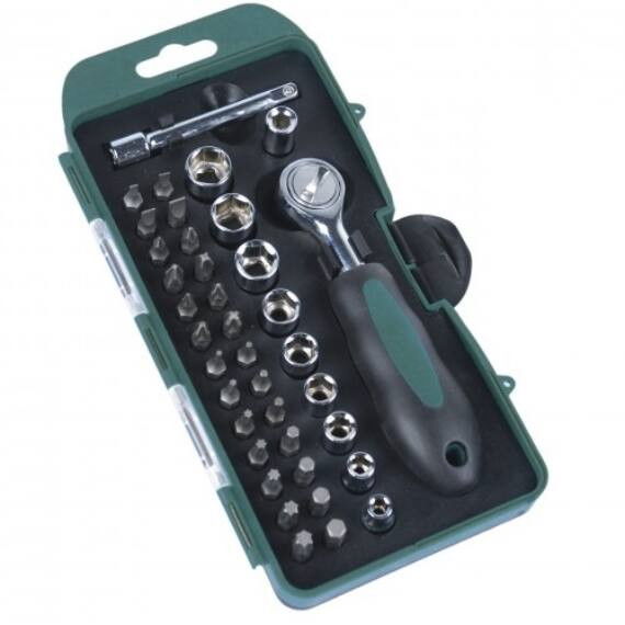Mannesmann Dugókulcs Készlet 1/4" 38 Részes Műanyag Dobozban CrV termék fő termékképe
