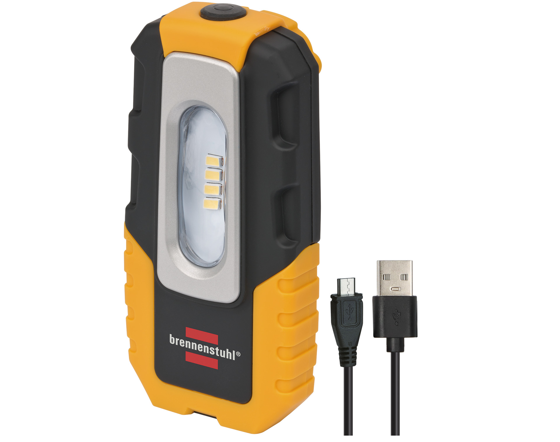 LED Újratölthető Kézilámpa HL DA 40 MH / Robusztus Munkalámpa Kapcsolóval Beépített Mágnessel 200 Lumen  3 Órás Fényerővel, Hajlítható Talppal termék fő termékképe