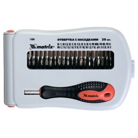 MTX Micro Bit Készlet  22 Részes Műanyag Dobozban Műszerész Csavarhúzó termék fő termékképe