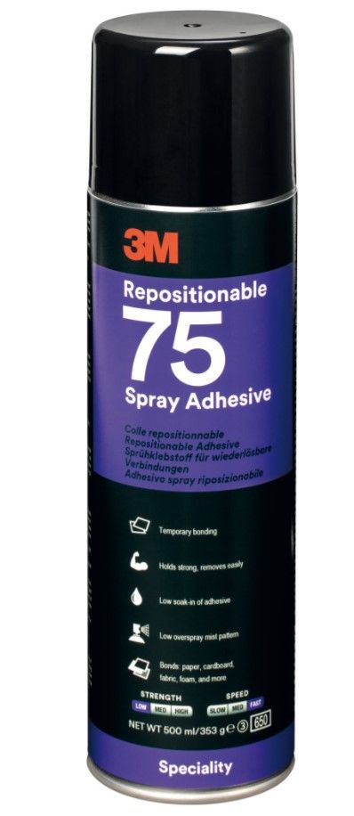 3M Ragasztóspray, újra felhelyezhető, 3M™ Spray 75 termék fő termékképe