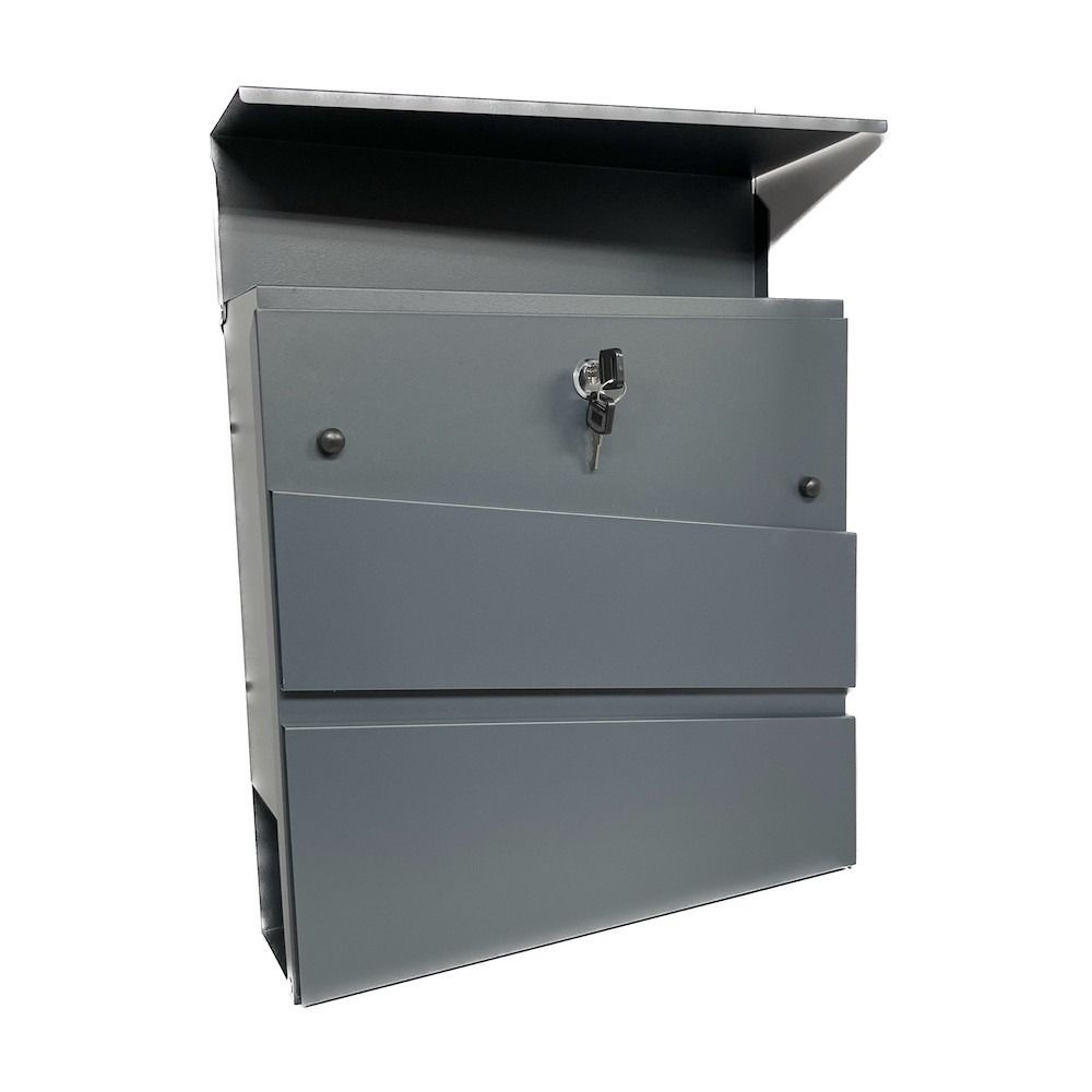 Postaláda Szórólaptartós Modern Antracit Szürke Nova MD002  37*11*37 cm termék fő termékképe