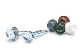 DIN7504 Fűzőcsavar + EPDM Alátét, Acél Hatlapfejű Önfúrós Lemezcsavar termék fő termékképe