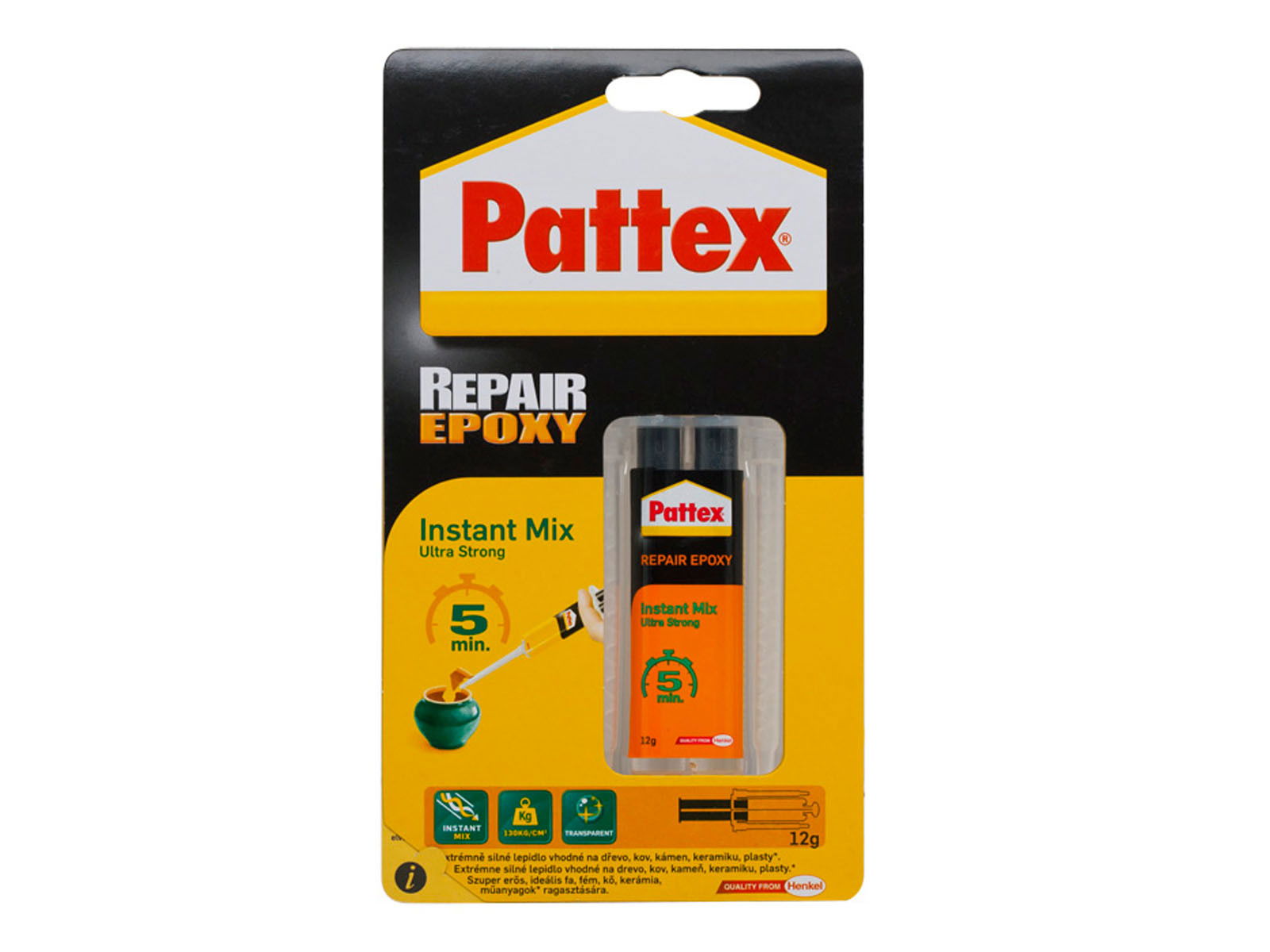 Pattex Repair Universal Epoxy Ultra Strong 2*5,5 ml 2 Komponensű Ragasztó termék fő termékképe