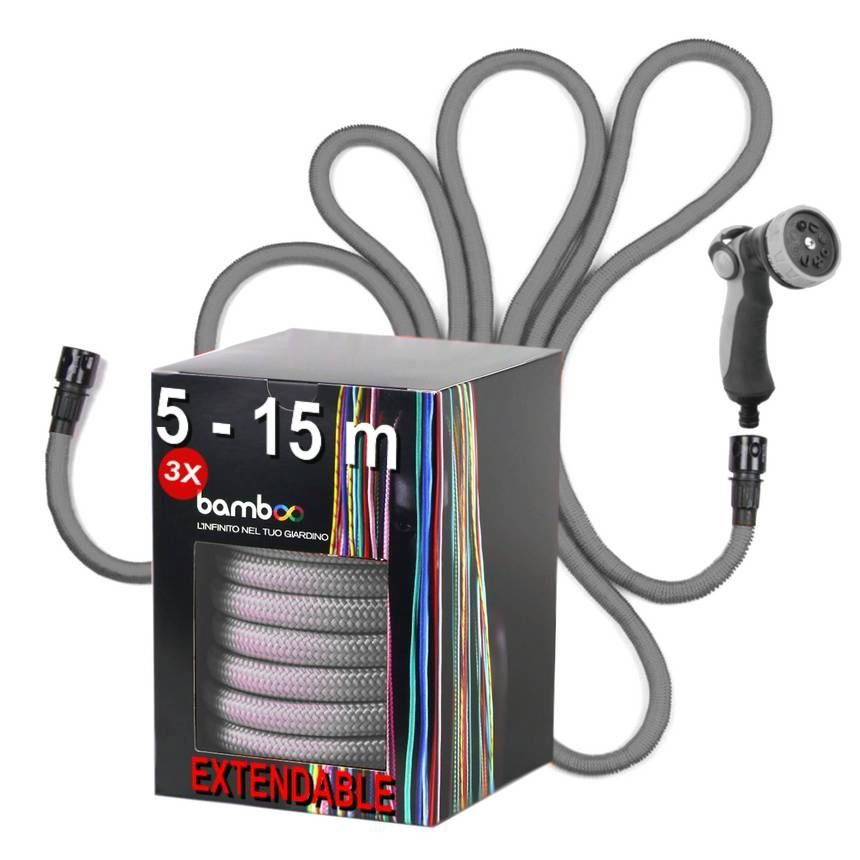 Bamboo nyújtható tömlő, szürke 5-15m termék fő termékképe