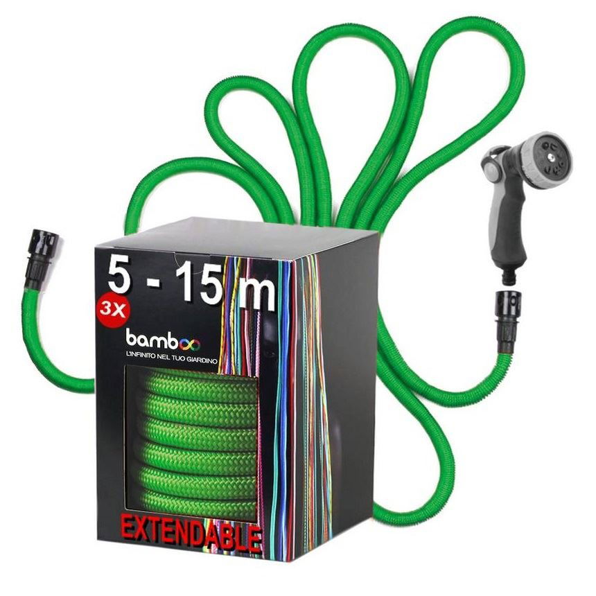 Bamboo nyújtható tömlő, zöld 5-15m termék fő termékképe