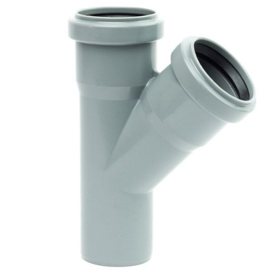 PVC KAEA  D50/40/45°  Tokos Lefolyócső Elág Idom termék fő termékképe