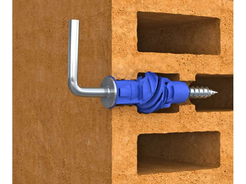 RAWLPLUG R-S11 Nylon Dübel 6*30 mm Tipli + 3,5*50 mm Derékszögű Kampó 10 db/Csomag termék fő termékképe