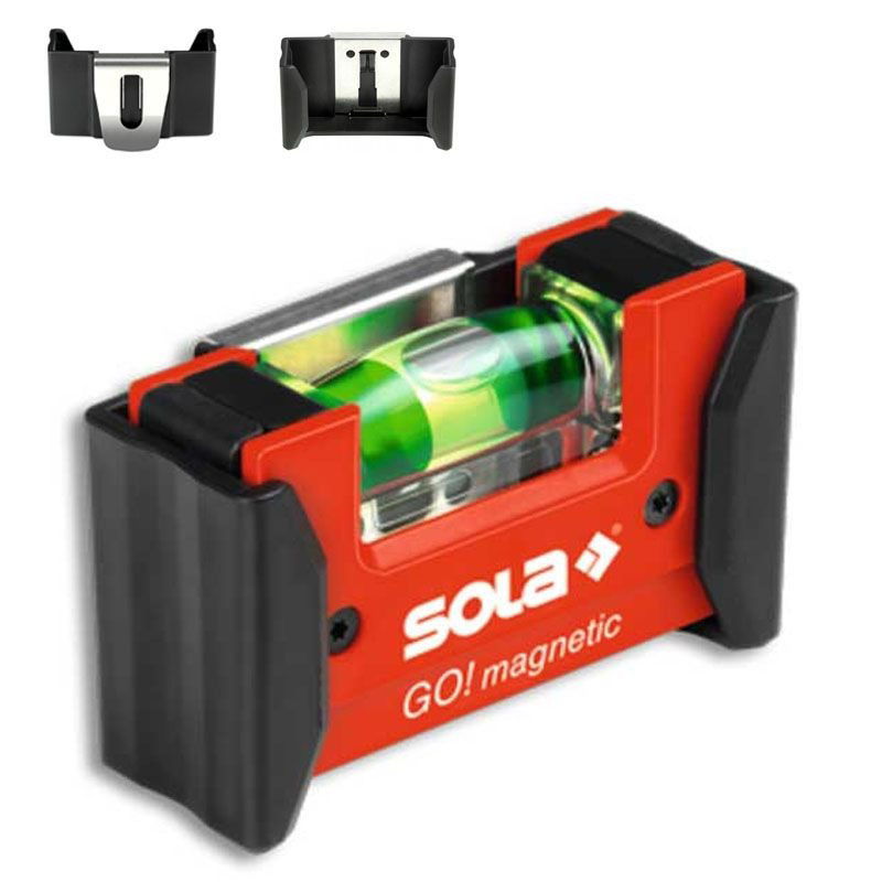SOLA "Go" Clip Kompakt Vízmérték, Övre Csíptethető Tokkal, 75 mm Mini Mágneses termék fő termékképe