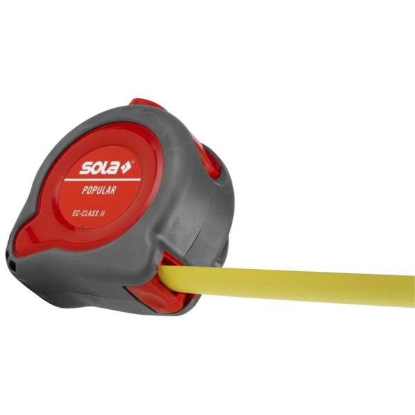 SOLA Popular Mérőszalag Műanyag Házzal Acél Sárga II. Osztály termék fő termékképe
