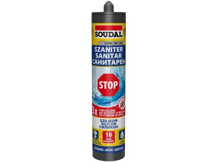 Soudal Szaniter Sil Stop Szilikon Manhattan 3*Penészállóbb 280 ml Ecetsavas termék fő termékképe