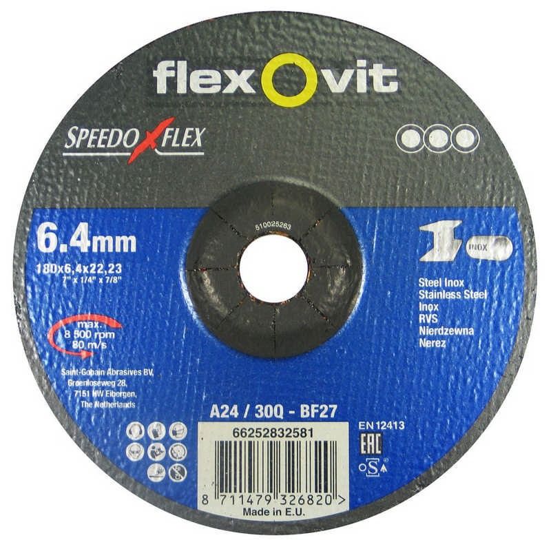 speedoflex Flexovit Speedoflex Tisztítókorong BF27 Fém - Inox 180*6,4*22,23 mm termék fő termékképe