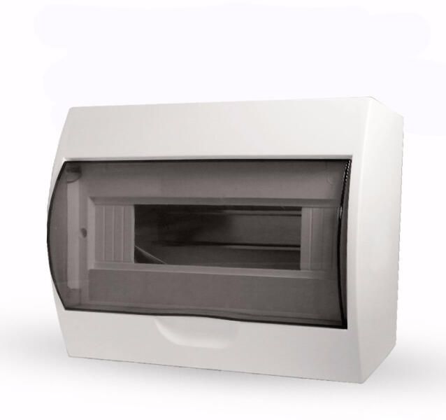 Stilo Falon Kívüli 1/12 Kiselosztó, Lakáselosztó 255*199*94 mm IP30 PE/N Sínnel Átlátszó Ajtóval termék fő termékképe