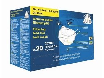 SupAir FFP2SL  NR D Paneles Szelep Nélküli Pormaszk termék fő termékképe