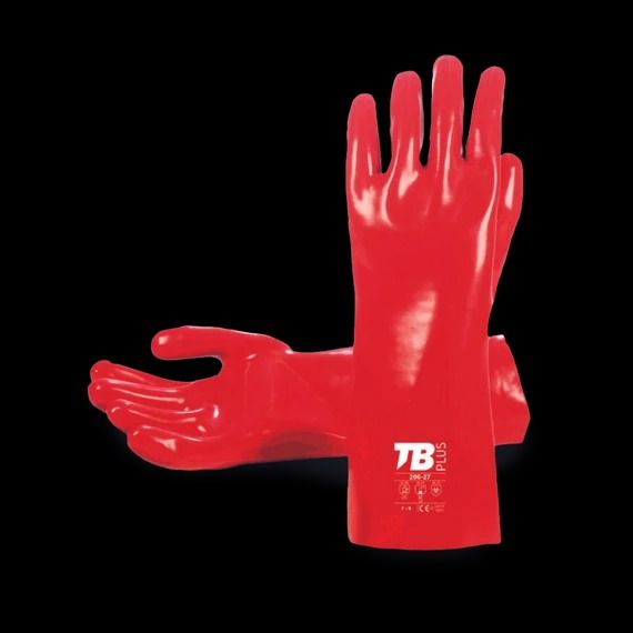 TB Plus TB 206-27 PVC Piros Kesztyű 10-es Pamut Béléssel 27 cm termék fő termékképe