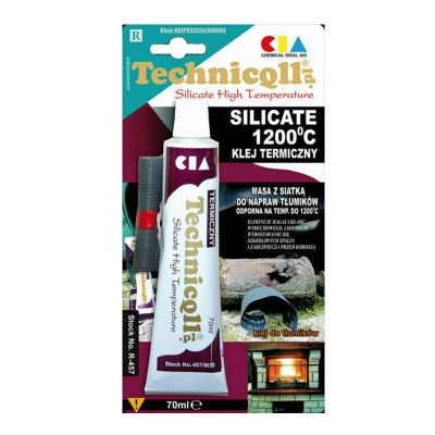 Technicoll Hőálló Szilikát Ragasztó 1200°-ig 70ml termék fő termékképe