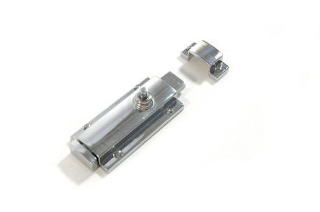 Tolózár Nyomógombos Rugós Króm 80 mm   HTB716-90 termék fő termékképe