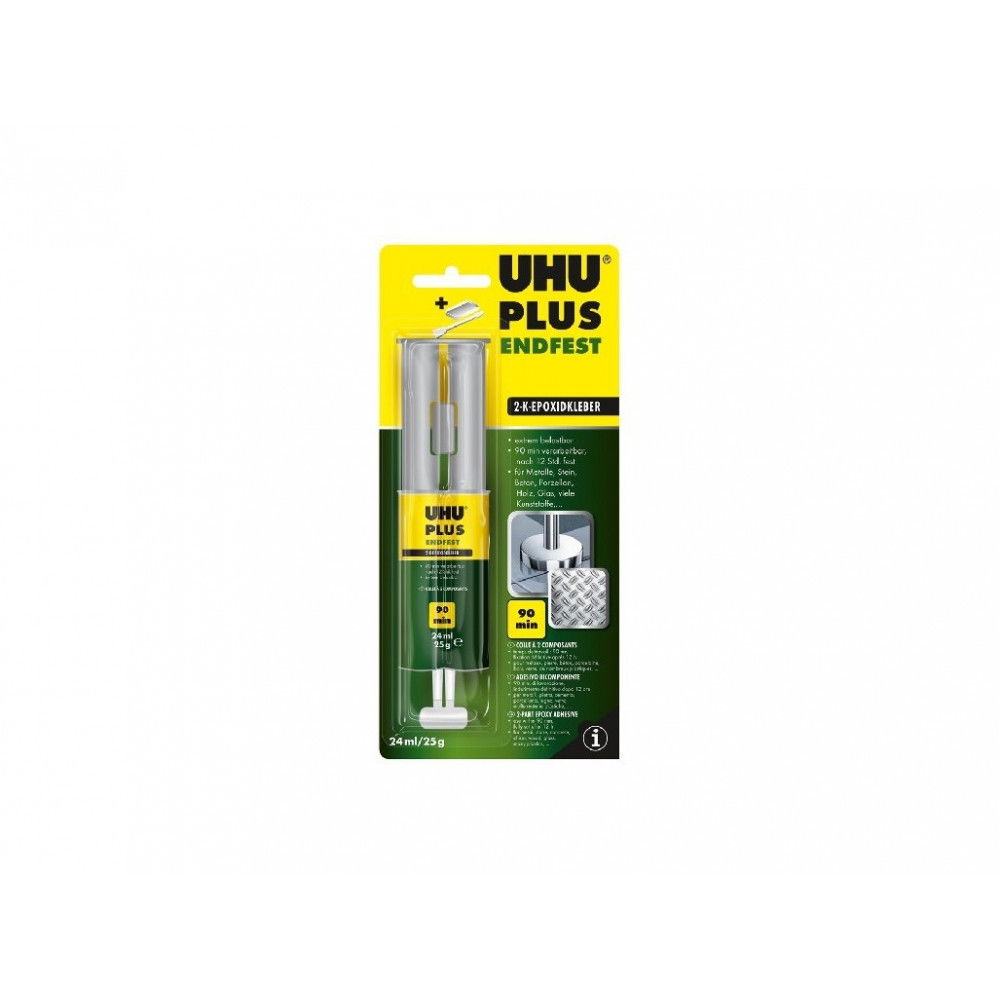 UHU PLUS ENDFEST 90 MIN. EPOXY FÉM / MÁGNES RAGASZTÓ 24ML/25G termék fő termékképe