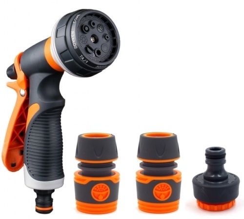 Wave Fix 8 Funkciós Kerti Locsolópisztoly Készlet Gyorscsatlakozók 1/2" + Csapcsatlakozó  3/4" - 1/2" termék fő termékképe