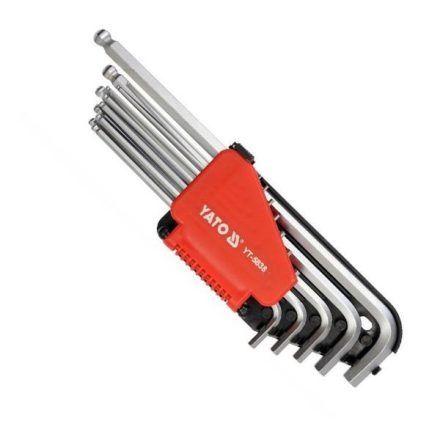 Yato Profi  Imbuszkulcs Készlet 12 Részes 1/16" - 3/8" Hosszított  CrV Gömb Végű termék fő termékképe