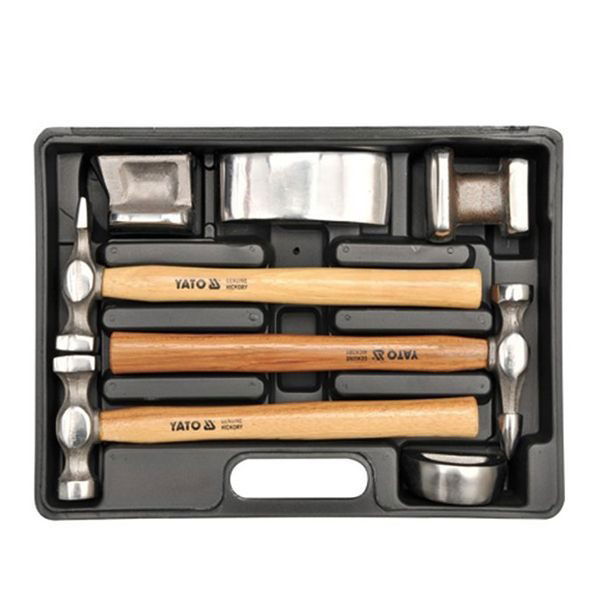 YATO Bádogos, Karosszéria, Egyengető Kalapács Készlet Műanyag Kofferben  7 db  Hickory Nyél termék fő termékképe