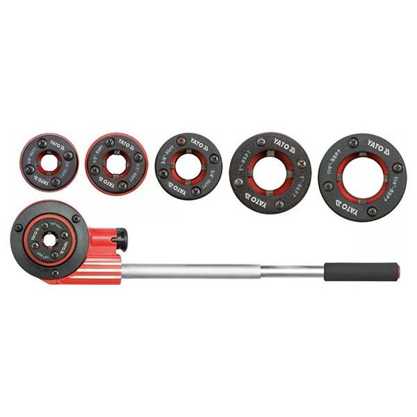 YATO Profi Menetmetsző Csőmenetmetsző Készlet 7 Részes (1/4"-5/4") termék fő termékképe