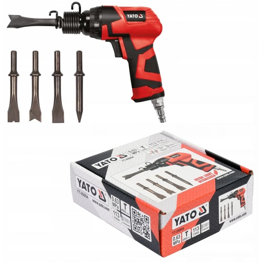 YATO Profi Pneumatikus Fúrókalapács Vésőgép Könnyített Vésőfejekkel termék fő termékképe