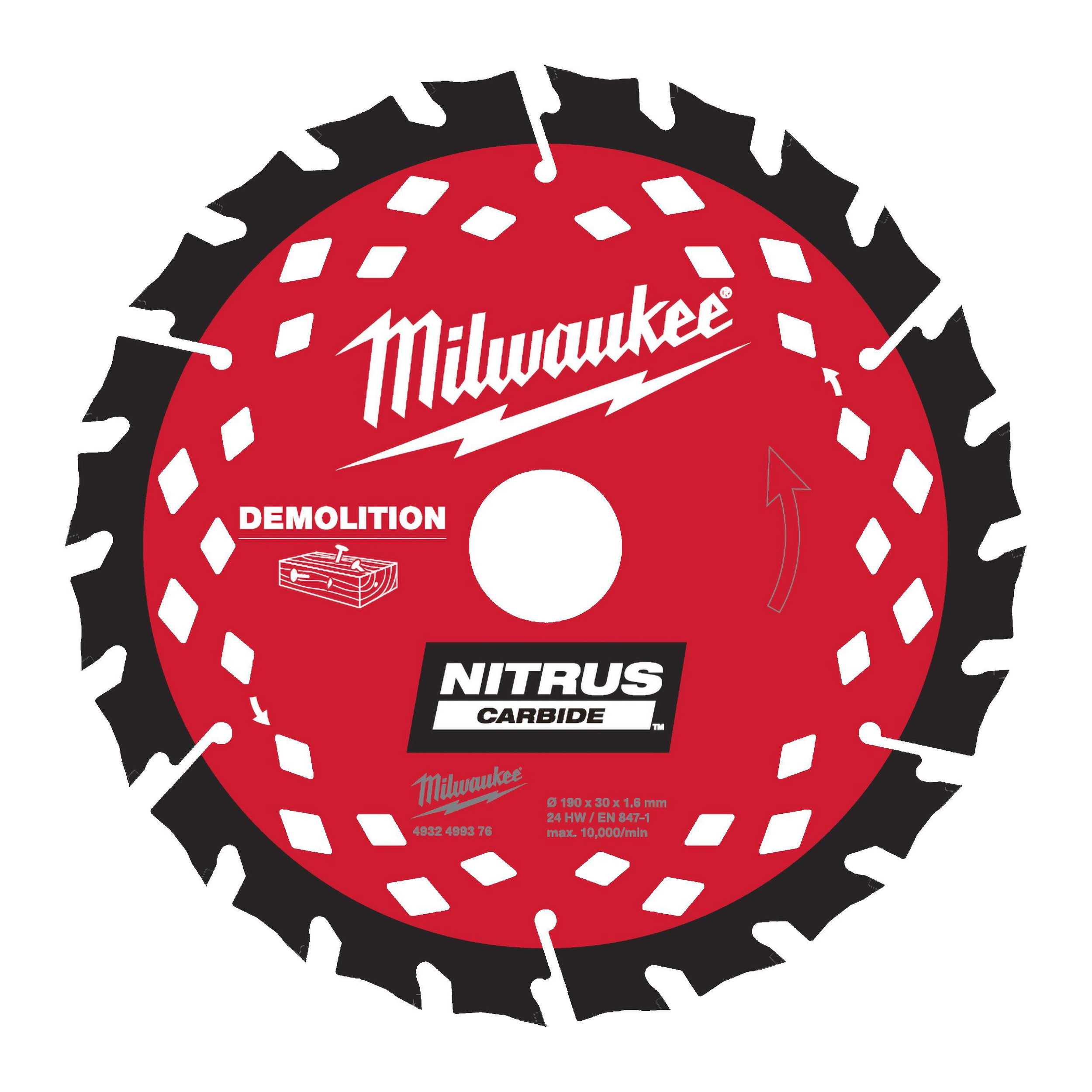 Milwaukee CSB P WD Nitrus körfűrészlap 190/30/24ATB termék fő termékképe