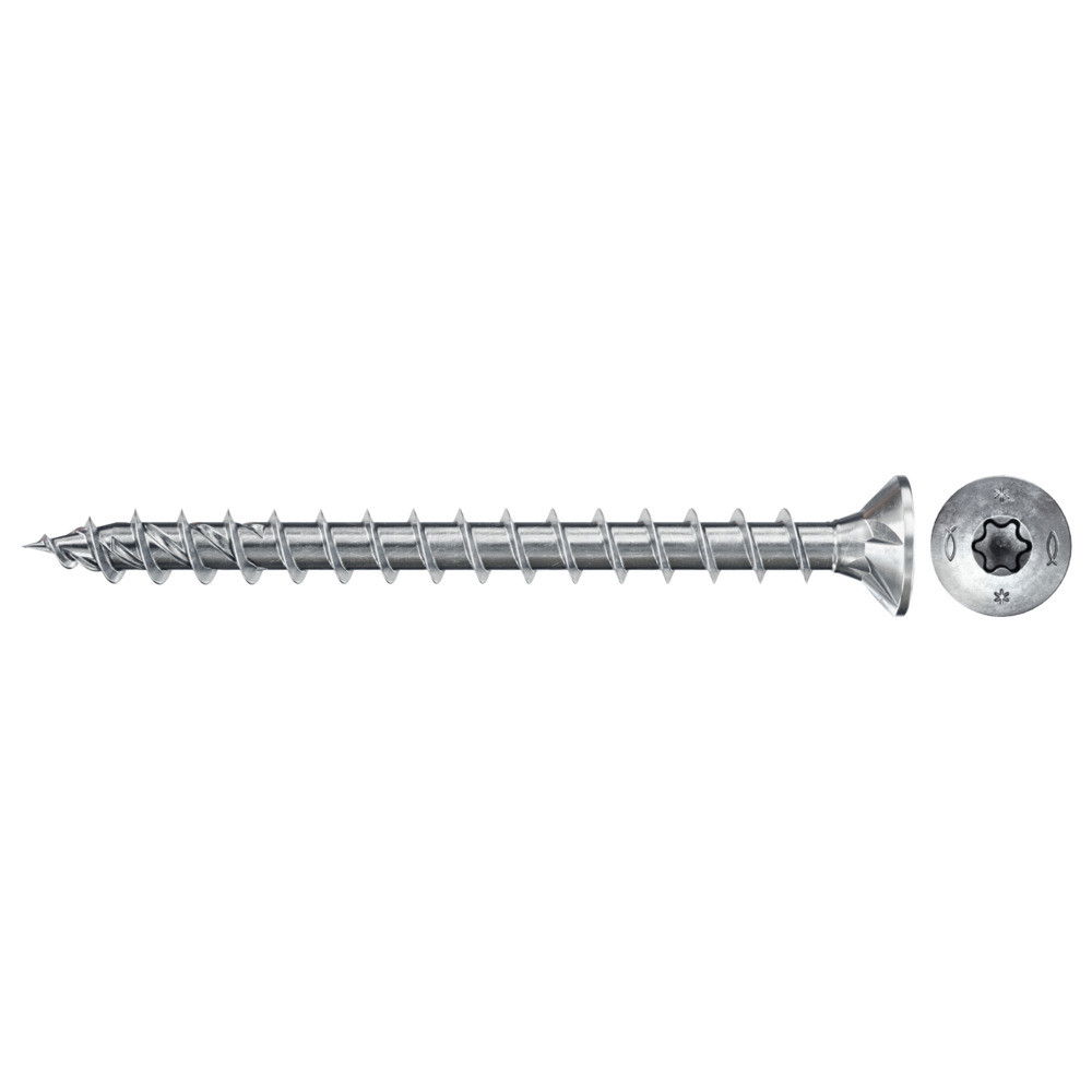 Fischer FPF II CTF 5.0 x 50 BC 500 süllyesztett fejű, kékre horganyzott, végigmenetes forgácslapcsavar TX behajtással, 500 db/csomag termék fő termékképe