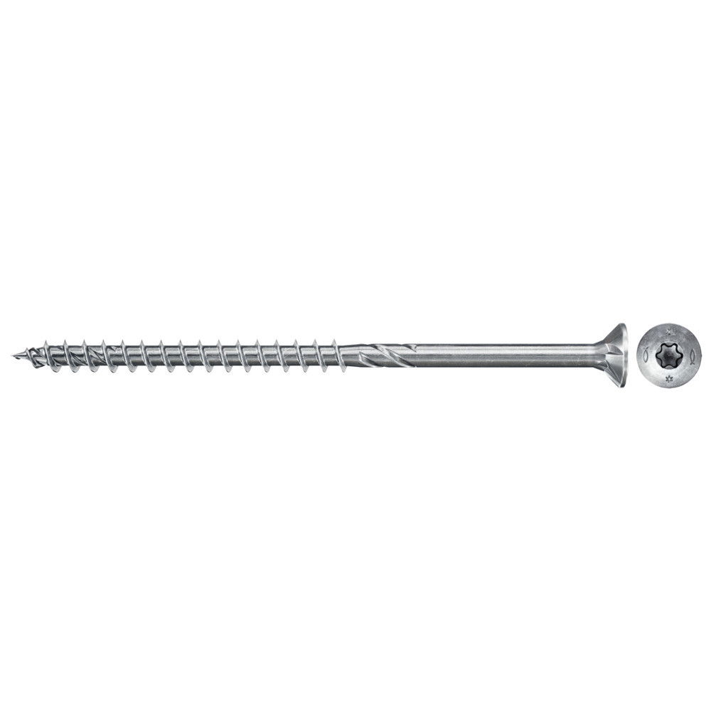 Fischer FPF II CTP 5.0 x 100 BC 200 süllyesztett fejű, kékre horganyzott forgácslapcsavar részmenettel, TX behajtással, 200 db/csomag termék fő termékképe