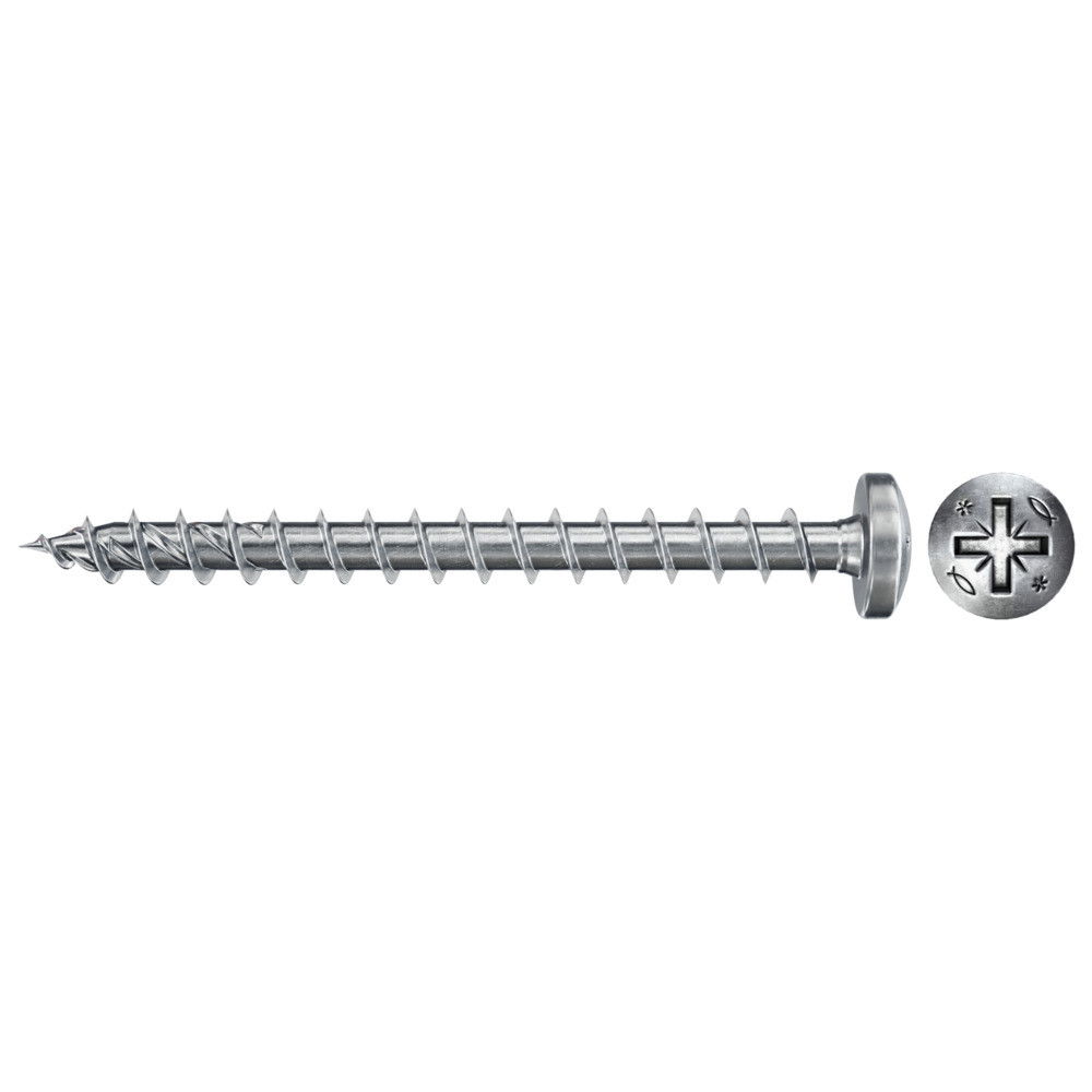 Fischer FPF II PZF 4.5 x 16 BC 200 lencsefejű, kékre horganyzott végigmenetes forgácslapcsavar, PZ behajtással, 200 db/csomag termék fő termékképe