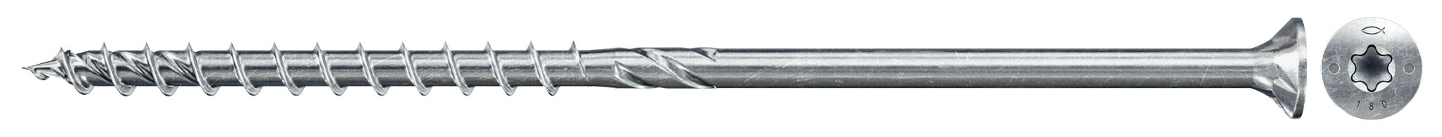 Fischer PowerFast FPF II CTP 10.0 x 360 BC 50 süllyesztett fejű, kékre horganyzott részmenetes szerkezetépítő csavar TX behajtással, 50 db/csomag termék fő termékképe