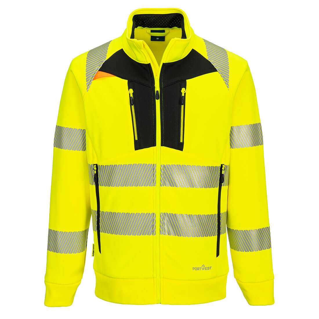 Portwest DX477 - DX4 Hi-Vis Funnel Neck pulóver, sárga/fekete termék fő termékképe