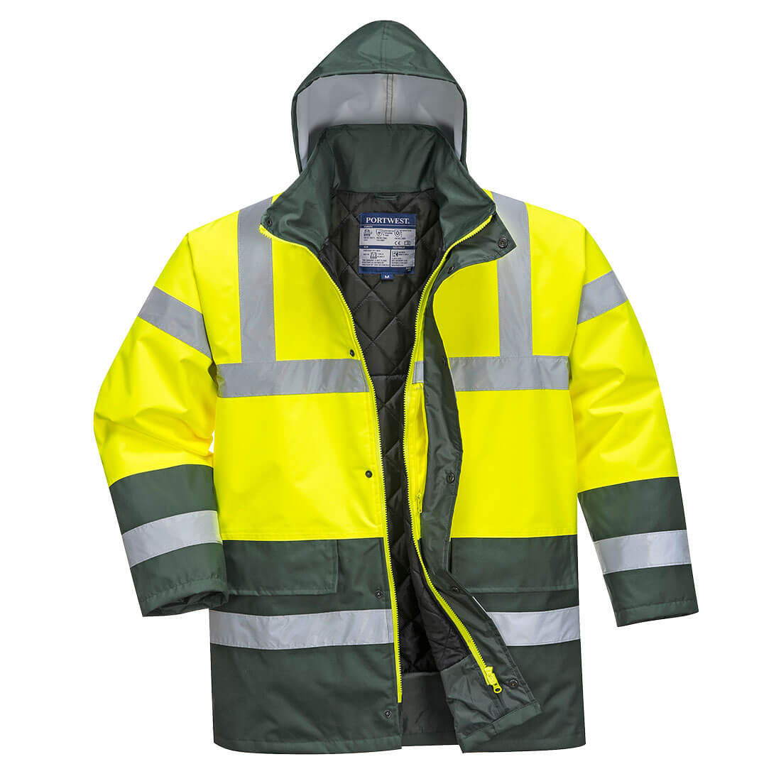 Portwest S466 - Hi-Vis kéttónusú Traffic kabát, sárga/zöld termék fő termékképe